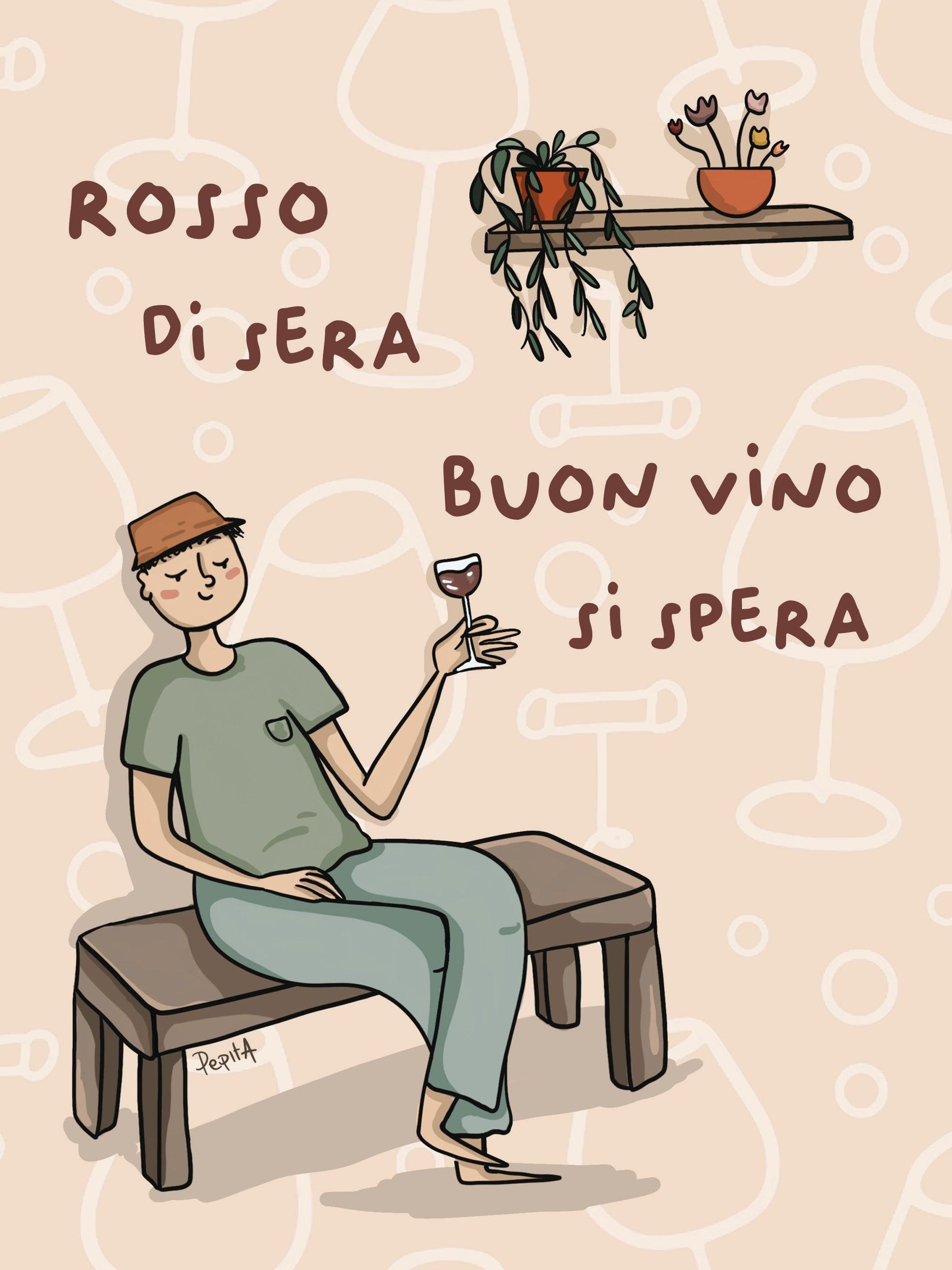 Illustrazione "Vino" - Pepitaland
