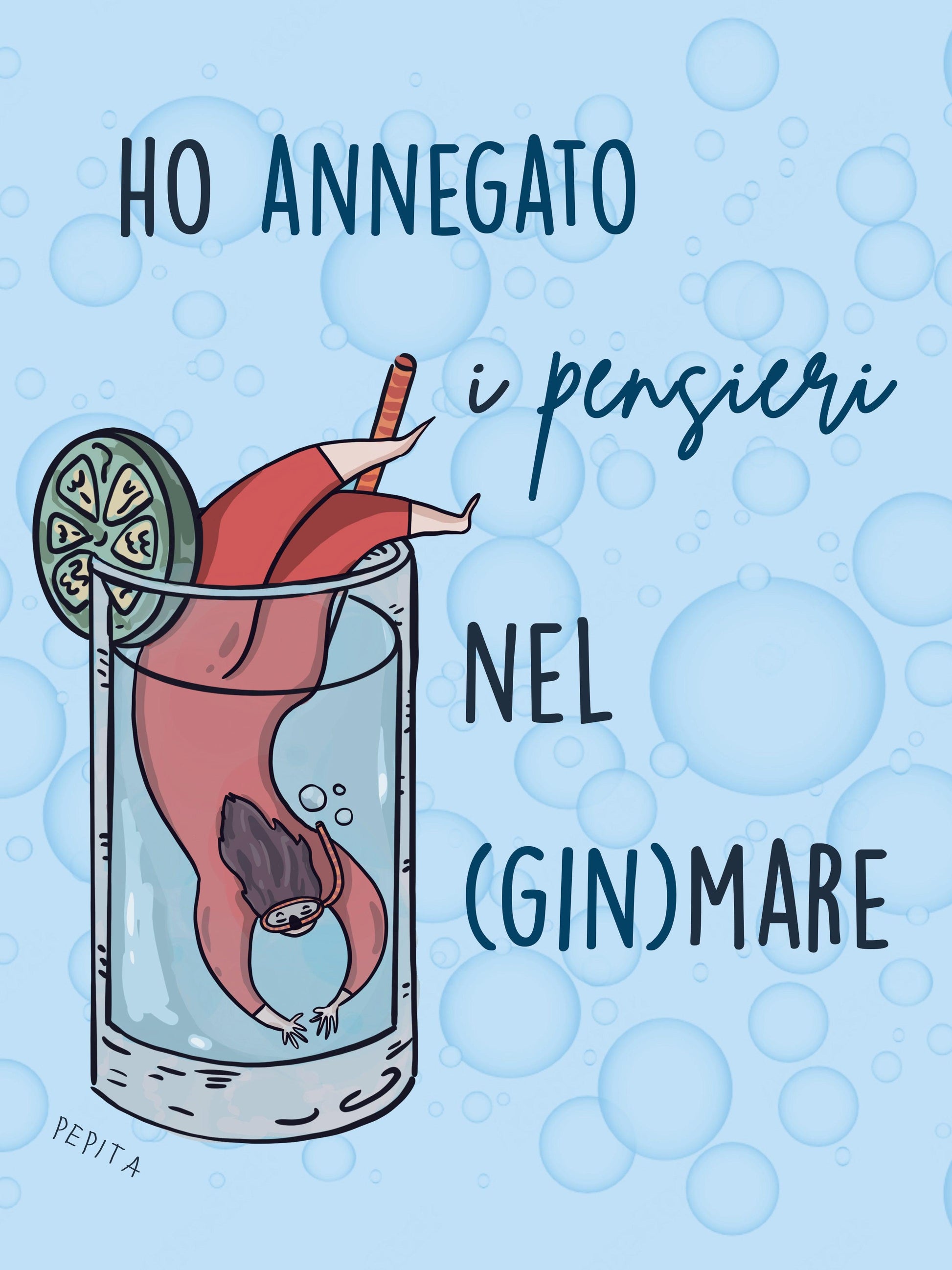 Illustrazione "Gin Mare" - Pepitaland
