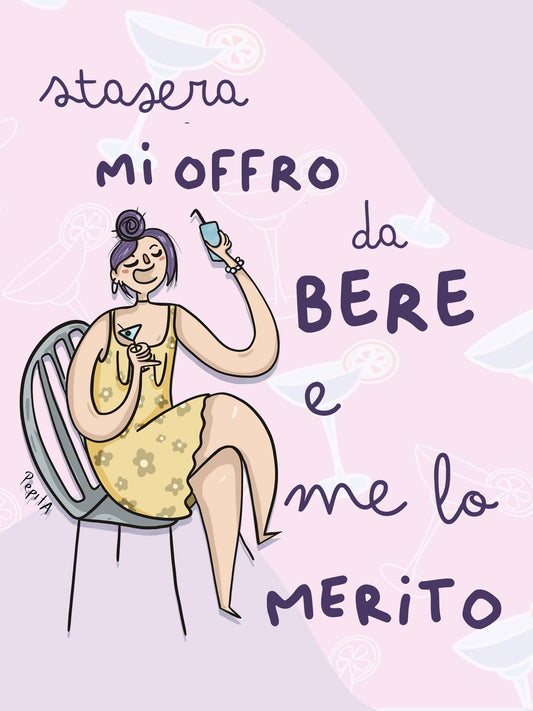 Illustrazione "Mi offro da bere" - Pepitaland